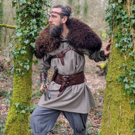 Rogue Belt of Strength - Beorn - chocolate brown - made in France - LARP GN