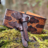 Ceinture de force Roublard - Nargaard  - marron flamme - fabrication française - LARP GN