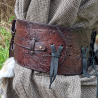 Rogue Belt of Strength - Beorn - chocolate brown - made in France - LARP GN