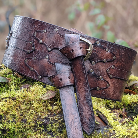 Rogue Belt of Strength - Beorn - chocolate brown - made in France - LARP GN