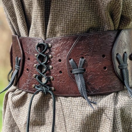 Rogue Belt of Strength - Beorn - chocolate brown - made in France - LARP GN