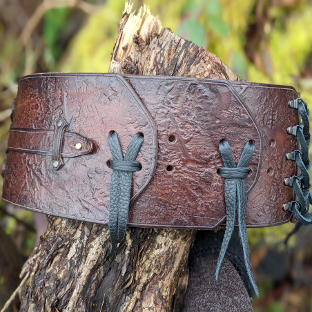 Rogue Belt of Strength - Beorn - chocolate brown - made in France - LARP GN