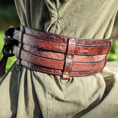 Ranger Force Belt - chocolate brown - made in France - LARP GN