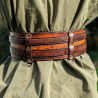 Ceinture 2 Force Rôdeur - marron flamme - fabrication française - LARP GN