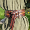Ceinture 2 Force Rôdeur - marron flamme - fabrication française - LARP GN