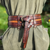 Ceinture 2 Force Rôdeur - marron flamme - fabrication française - LARP GN