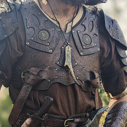 Chocolate Brown 2-Shoulders Armor Top - Customizable