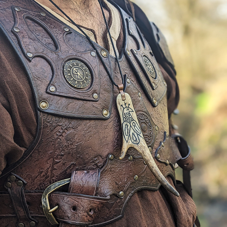 Harnais - haut d'armure 2 épaules Marron chocolat - conchos au choix