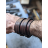 copy of Bracelet de Force marron feu 2 sangles