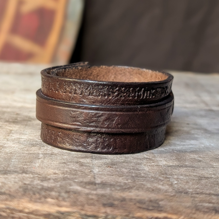 Bracelet de Force - Marron - Runes - Une sangle