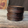 Bracelet de Force - Marron - Runes - Deux sangles