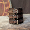 Bracelet de Force - Marron - Runes - Trois sangles