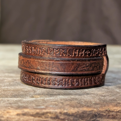 Bracelet de Force - Marron Châtaigne - Runes - Une sangle