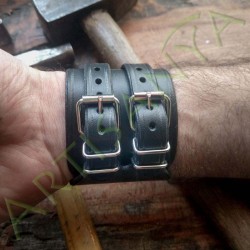 Bracelet de force en cuir black-smith