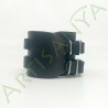 vue de 3/4 du Bracelet de force en cuir black-smith